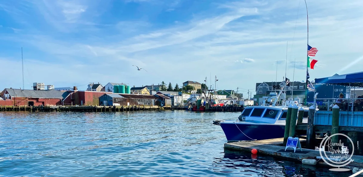 waterfront in gloucester with boats