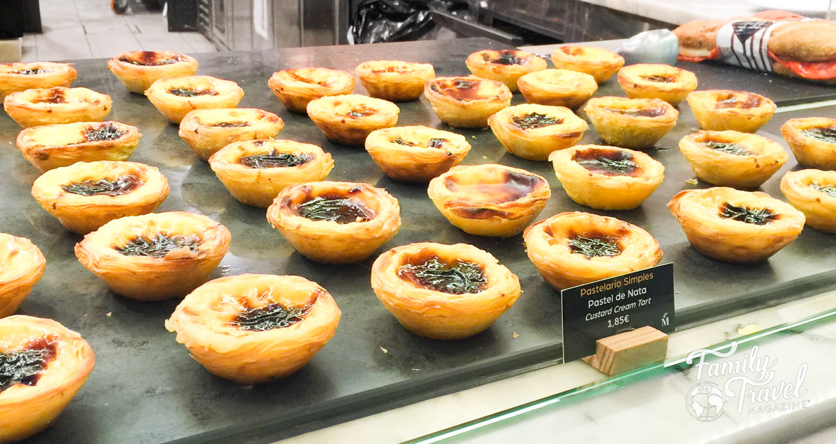 Tray of Pasteis de Nata custard tarts 