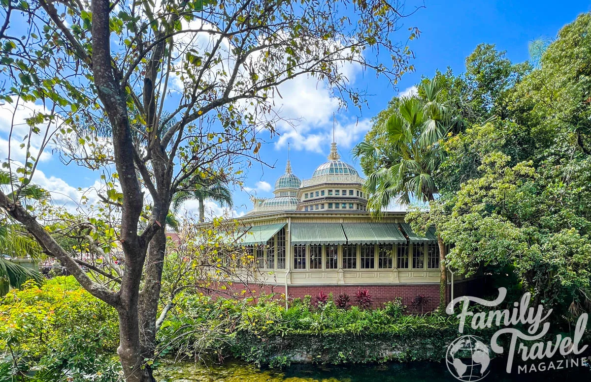 Exterior of Crystal Palace among trees