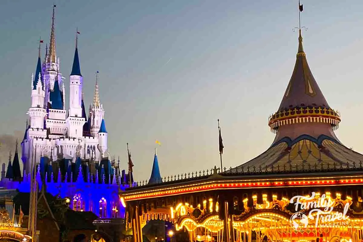 Magic Kingdom carousel and castle