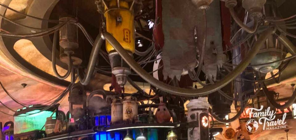 Ceiling and top of bar at Oga's Cantina