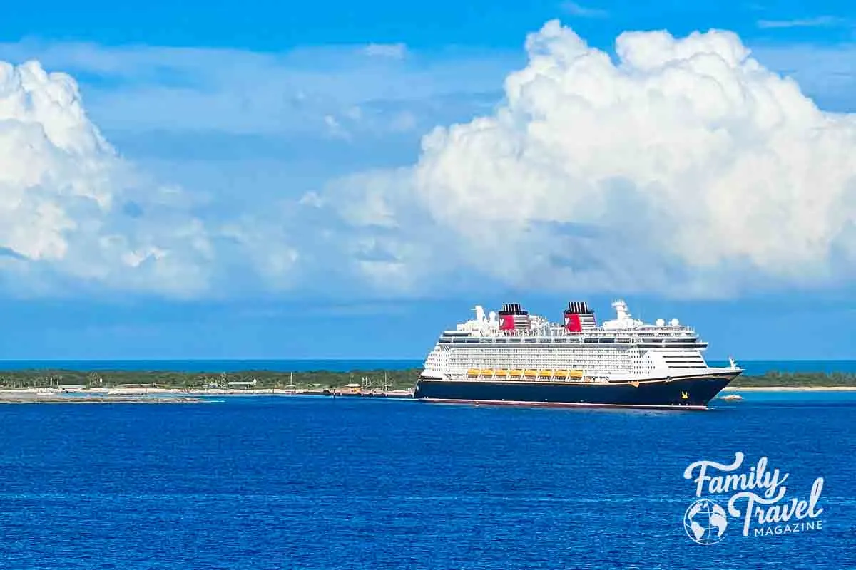 Disney cruise line ship at sea