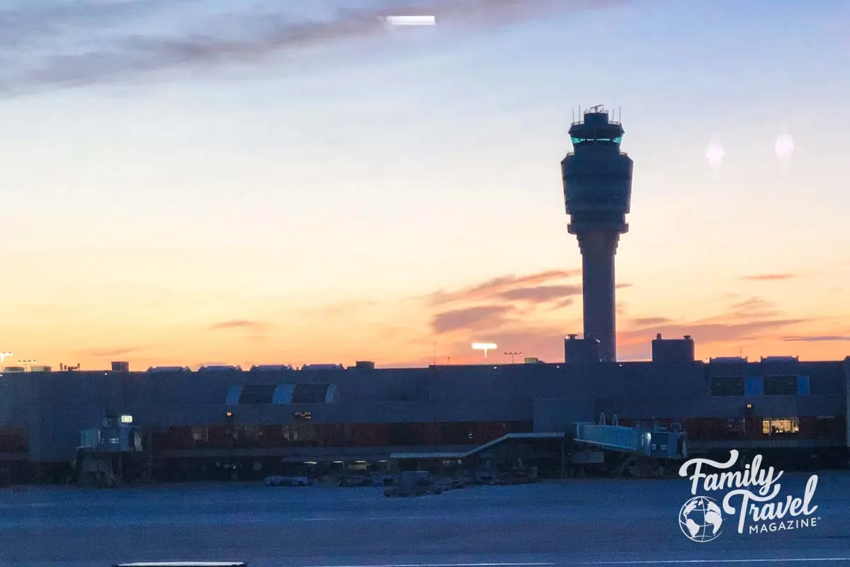 Airport at sunrise