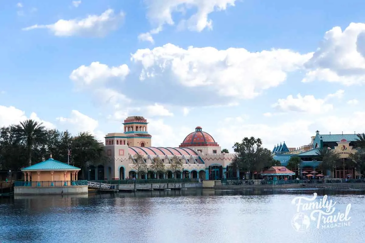 Coronado Springs resort El Centro building from the waterfront 