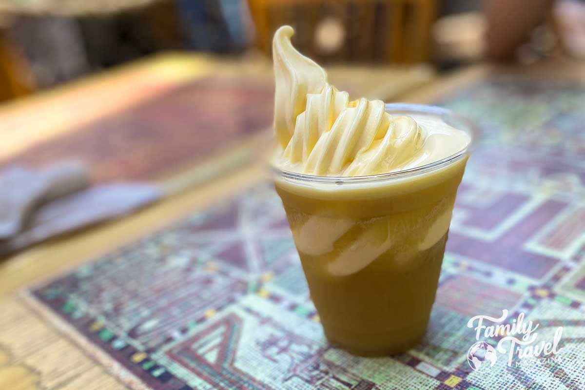 Dole Whip float on a table