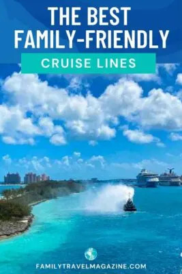 Cruise ships docked in Nassau with Atlantis in the background