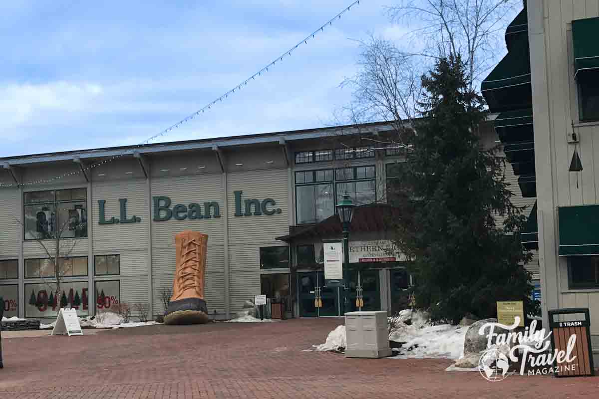 Exterior of LLBean with giant boot