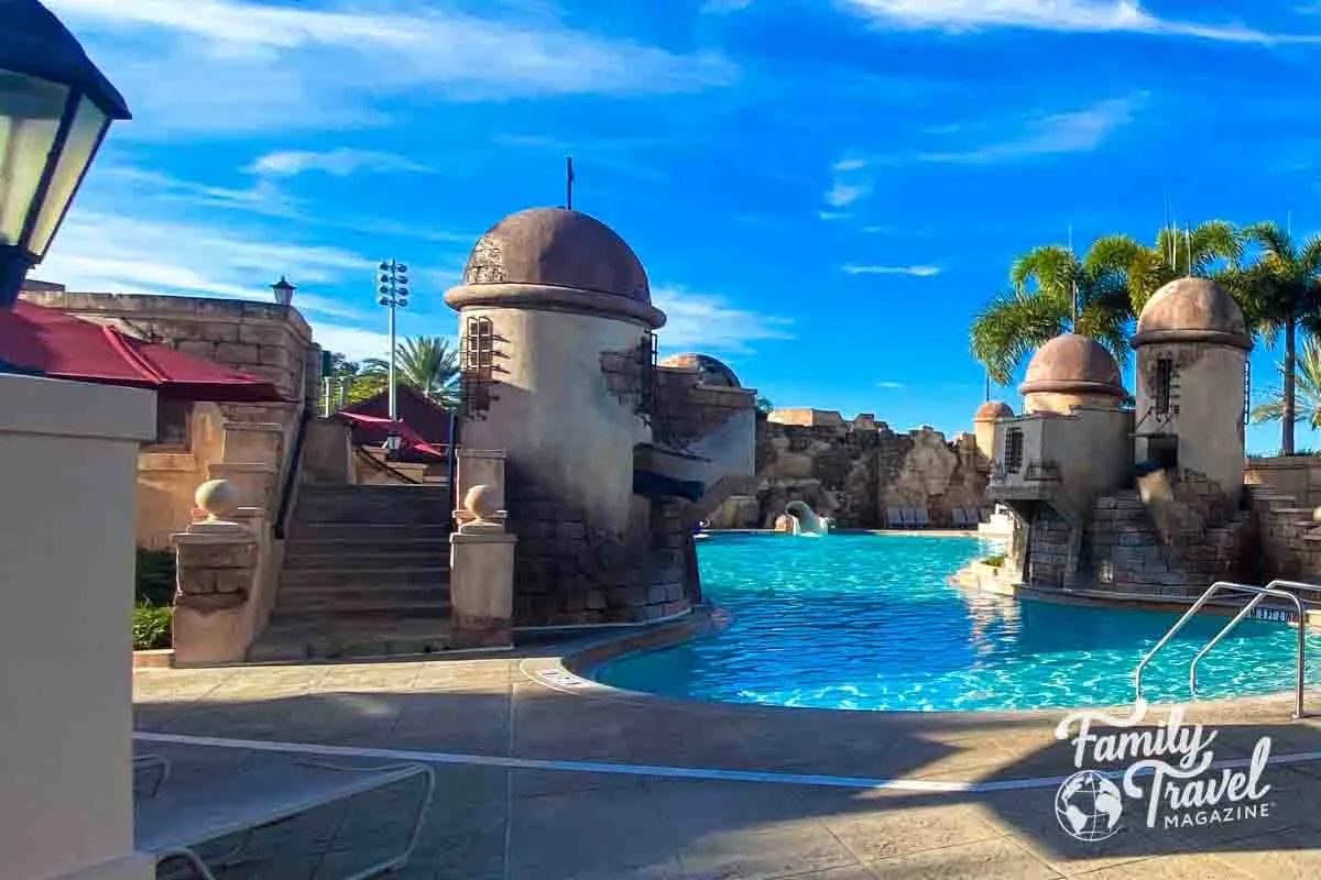 Pirate themed pool at Caribbean Beach Resort