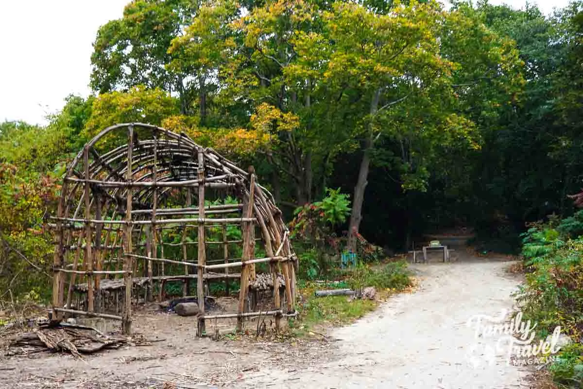 Wooden frame of shelter