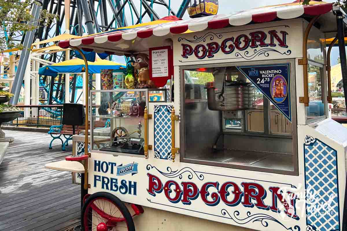 Popcorn cart at Disneyland