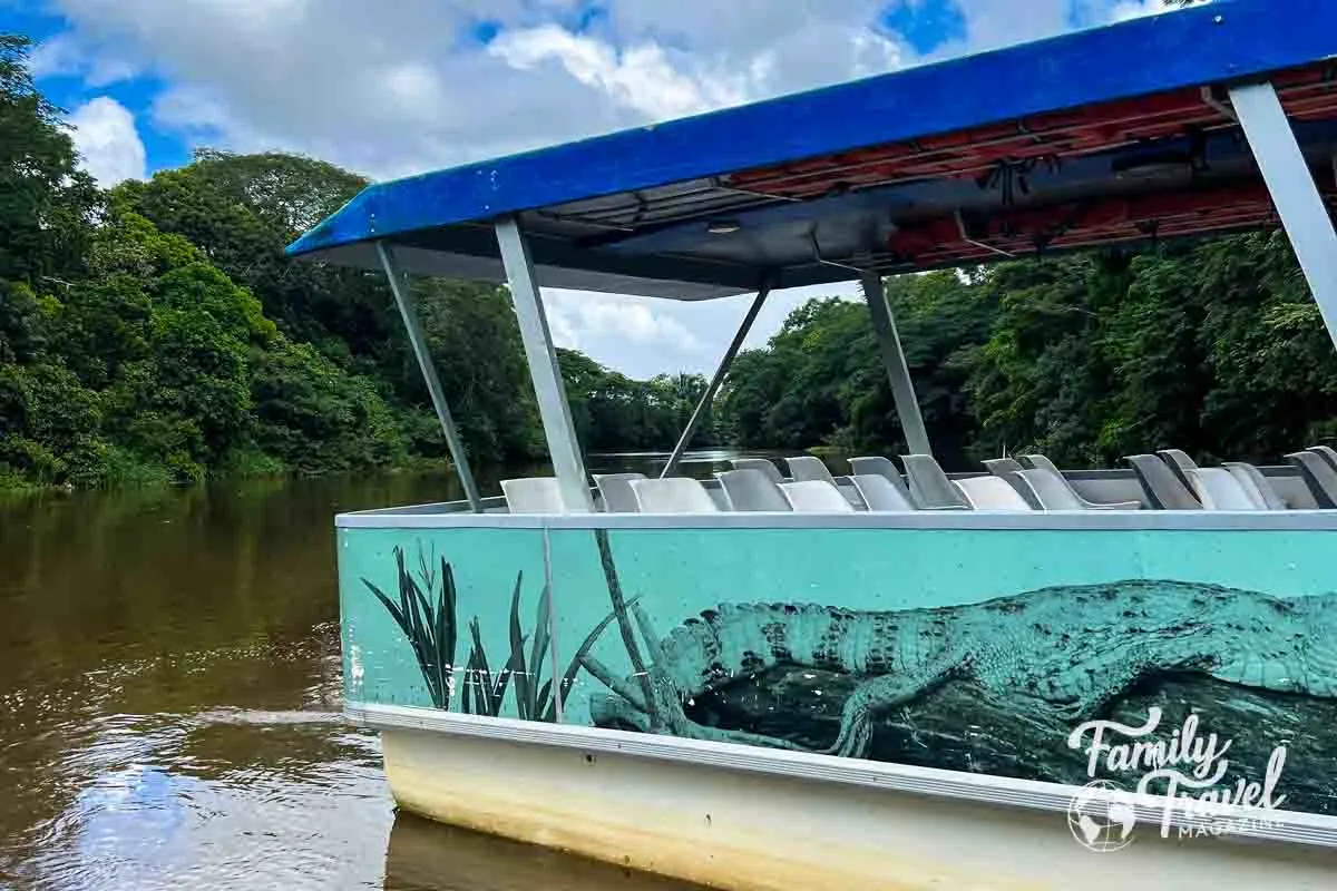 Empty boat on river 