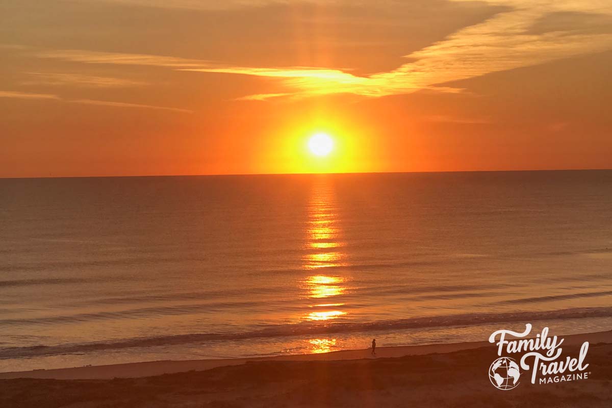 Sunrise over beach