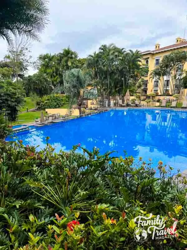 Pool in front of hotel