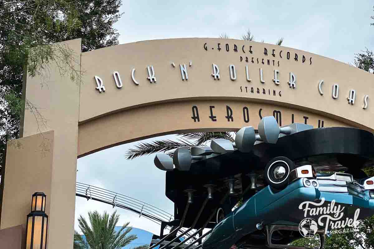 Entrance to Rock N Roller Coaster with car