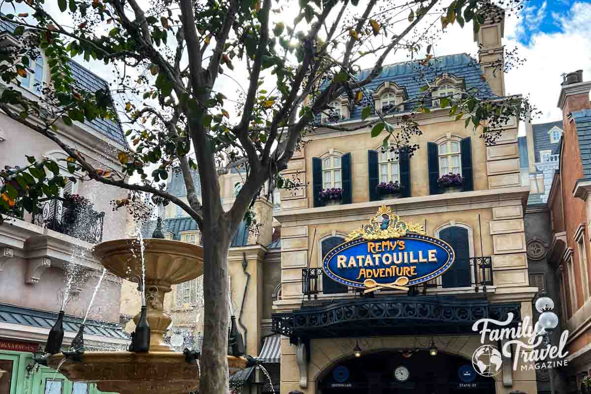 Entrance of Remy's Ratatouille Adventure at EPCOT