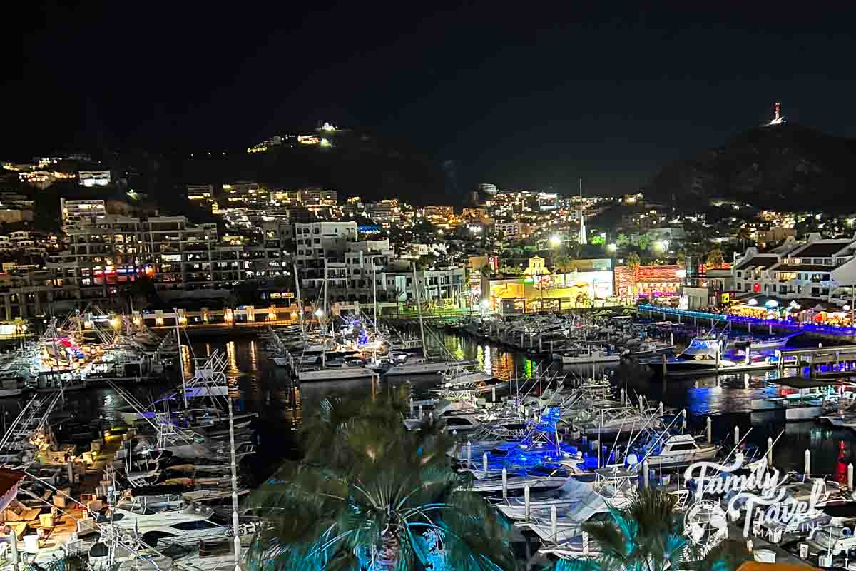 Cabo Marina at night