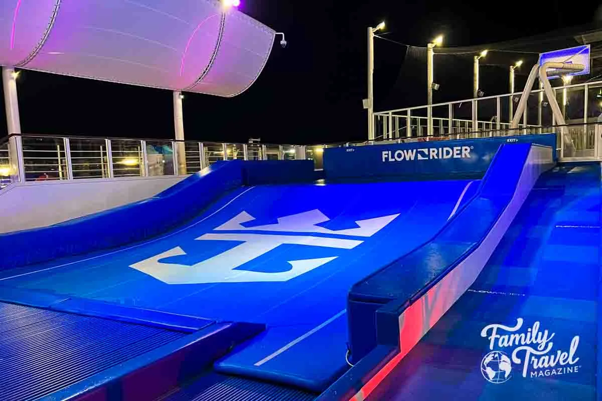 FlowRider on ship at night