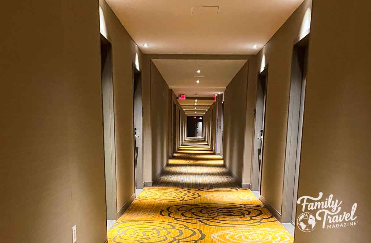 Hotel room hallway