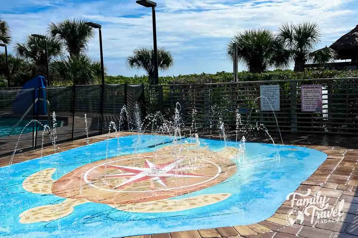 Turtle themed splash pad