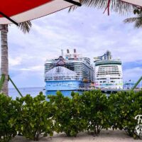 Utopia and Adventure of the Seas docked at Perfect Day at CocoCay