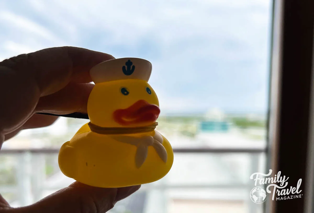 Rubber duck with sailor outfit