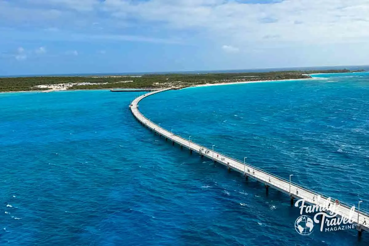 Pier walkway to island