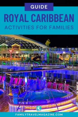 Colorful pool deck on Royal Caribbean cruise ship