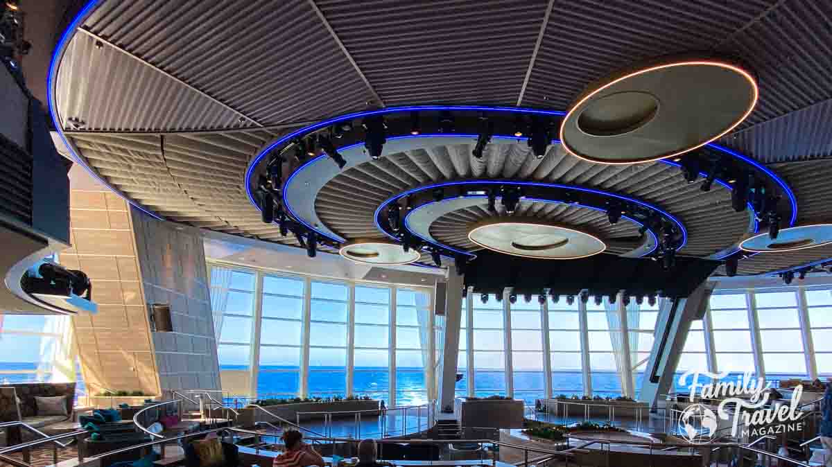 theater space transformed into cafe on Royal Caribbean