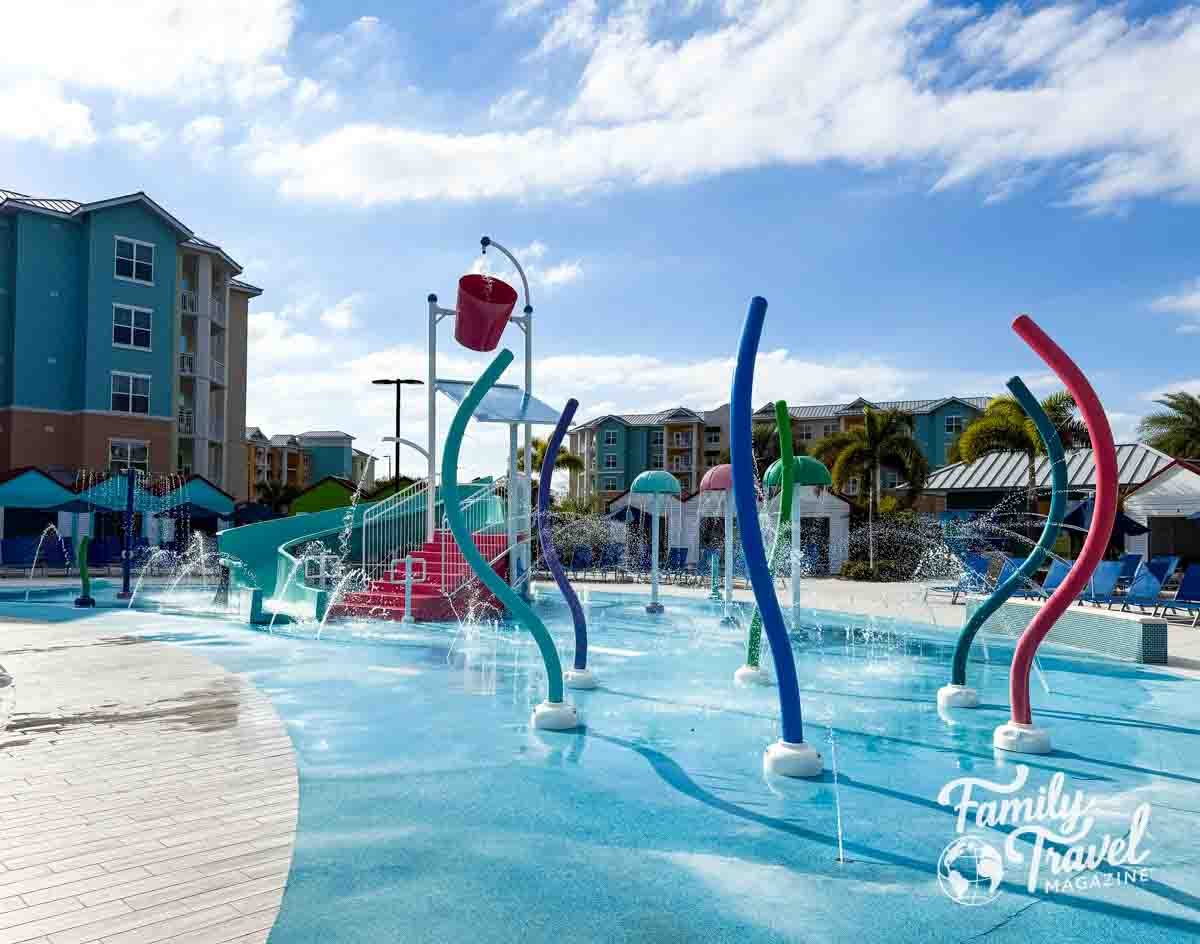 Splash pad at the Embassy Suites Orlando Sunset Walk